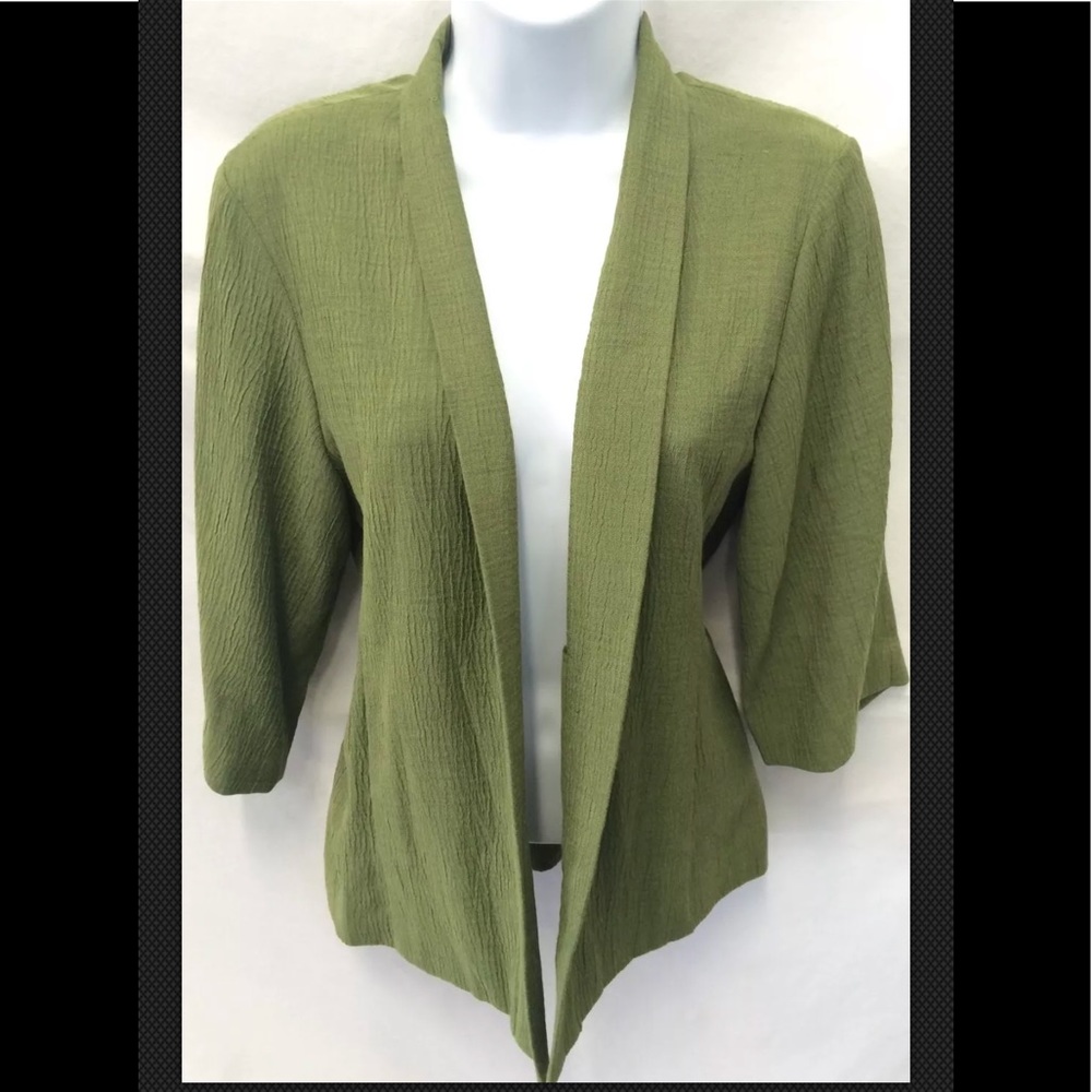 EILEEN FISHER Linen Cotton Pleated Collar Blazer